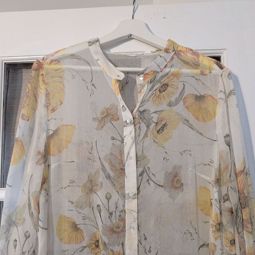 H&M floral chiffon dress - fits medium/large - Picture 6 of 7